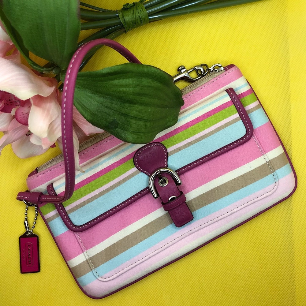 Coach - Summer Stripe Wristlet